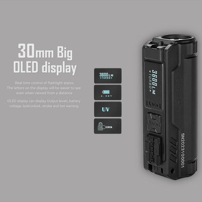 IMALENT BL50 EDC Rechargeable Torch 3600 Lumens, Small Pocket Size Mini Travel LED Flashlight Waterproof, Lightweight Tactical Torch for Camping, Fishing, Hiking