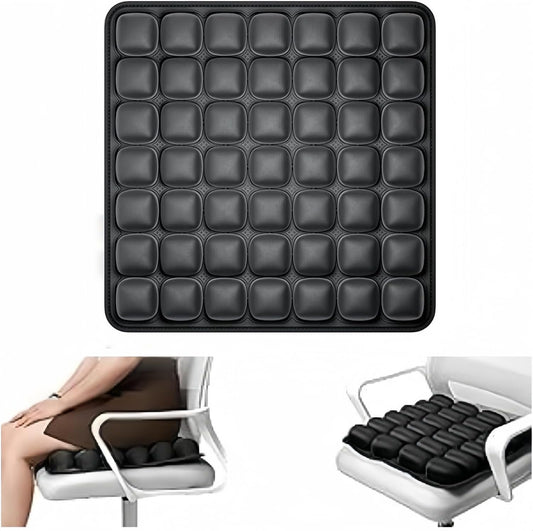 Wzenclave 3D Air Cell Travel Cushion - Inflatable Seat Cushion for Airplane, Car, Office Chair, and Wheelchair