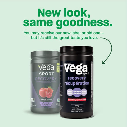Vega Sport Hydration Electrolyte Powder Lemon Lime Vegan Hydrator, 168g & Sport Post-Workout Recovery Accelerator, Apple Berry Vegan, Non Dairy, Gluten Free, BCAAs, 540g