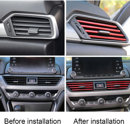 20pcs Car Air Conditioner Decoration Strip for Vent Outlet, 19.5CM Car Vent Trims, Suitable for Most Air Vent Outlet Car Interior Accessories (Red)