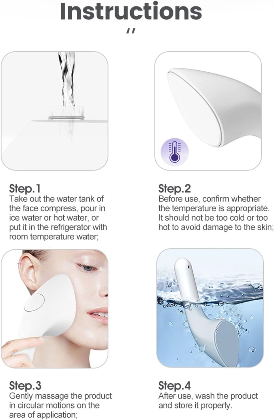 Beauty Massage Device for Face,Face Lifting Machine - Beauty Massager with Hot & Cold for Face Eyes Toning, Rejuvenates Skin, Skin Care Tools for Women Puchen