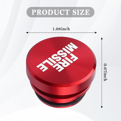Dustproof Car Cigarette Lighter Cover Cap,Cool Car Decor Aluminum Eject Button Cigarette Lighter Cap,Universal Cigarette Lighter Plug Cover Car Accessories Interior for Men Women (Fire)
