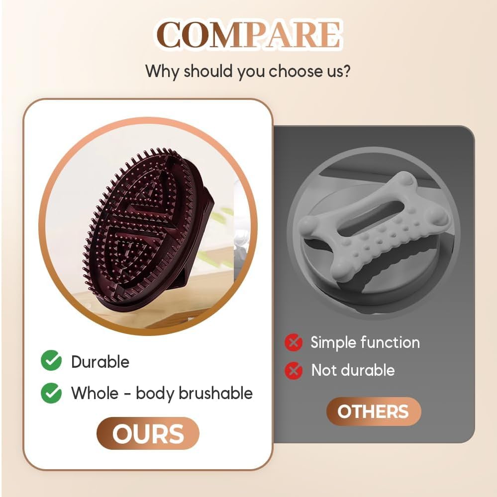 2PCS Meridian Massage Brush, Handheld Bath & Body Brushes Massage Comb Essential Oil Brush Body Scrubber Bath Body Brushes for Body and Leg Relaxation