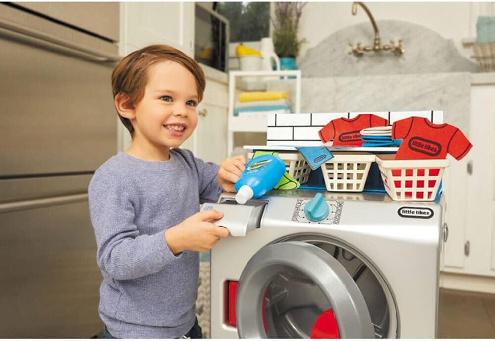 Little Tikes First Washer-Dryer - Interactive & Realistic with Sounds - Pretend Play Appliance for Kids