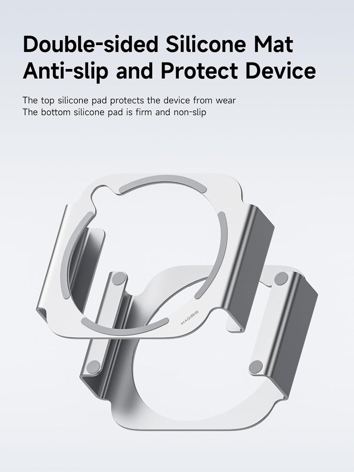 Hagibis Mac Mini M4 Stand - Aluminum Alloy Mount for Mac Mini M4/Pro 2024, Ventilation Heat Dissipation Cooling Desktop Holder Accessories (MMS03)