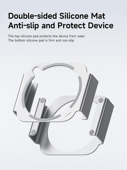 Hagibis Mac Mini M4 Stand - Aluminum Alloy Mount for Mac Mini M4/Pro 2024, Ventilation Heat Dissipation Cooling Desktop Holder Accessories (MMS03)