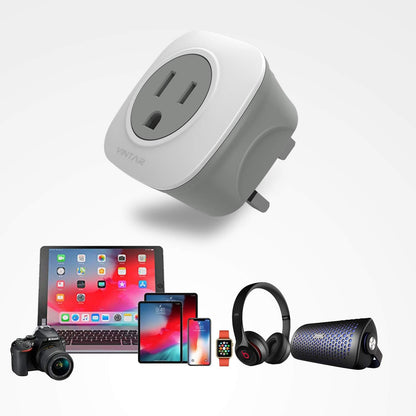 3 Pack UK Ireland Travel Plug Adapter, VINTAR International Power Adaptor with 2 AC Outlets, 2 in 1 Canada to UK Plug Adapter for USA to British England Scotland Irish London Hong Kong (Type G)