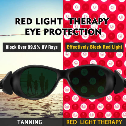 ULTREMA Red Light Therapy Glasses, Eyes Protection for Tanning Goggles, Laser Safety Glasses IPL 200-2000nm, Eye Protection for Red Light Therapy and Laser Hair Removal