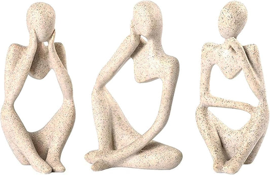 Irayin Abstract Thinker Statue Sculpture, Home Decorative Figurines, Abstract Sculpture in Polyresin, Modern Ornaments Living Room, Decorative Figurines House - Rocks