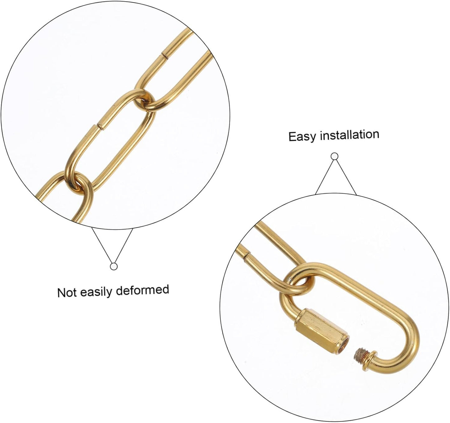 Hoement Elegant Iron Chain Industrial Pendant Lamp Chain Heavy Duty Chain for Lighting Modern