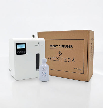 SCENTECA® AD-P3 Fragrance Diffuser for Domestic and Commercial Use Mist, Connectable Hvac, Coverage up to 100 m²/300 mc, 100 ml Fragrance Included "The White and Spring Flowers"