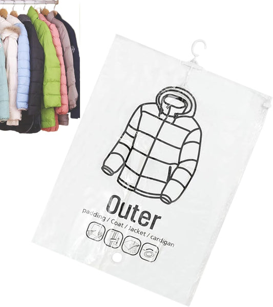 Vaccine Sealed Storage Bags, Dust-Proof Vacuum Bags for Clothes, Airtight Reusable Space Saving Garment Packing for Travel, Closet, Wardrobe, Luggage, Suitcase, Home Organization