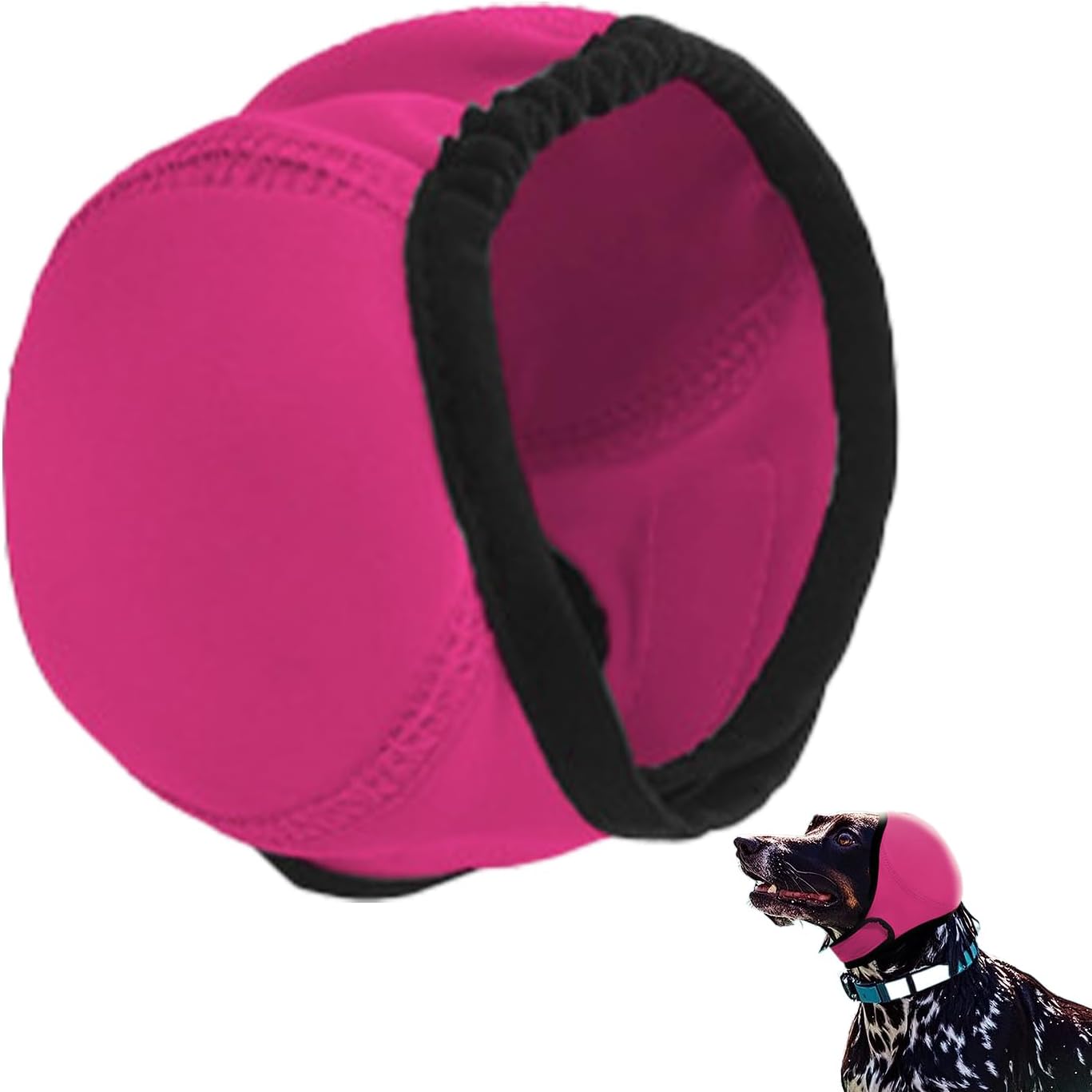 Dog Ear Covers, Puppy Snood Wrap, Bath Grooming Protector, Cloth Washable Pet Headwear, Shower Swimming Ear Guard, Medium Large Fit, Sturdy, Home Use Hygiene