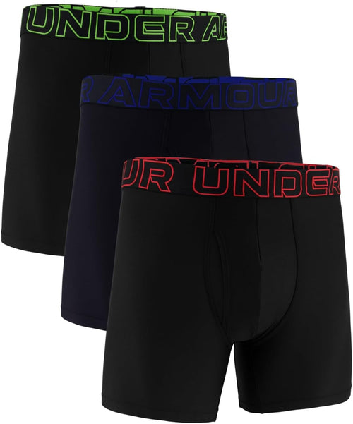 Under Armour Men's Performance Tech 6 Inch 3 Pack Solid Boxer Briefs Boxer Shorts