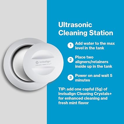 Invisalign Ultrasonic Cleaner | Powered by Zima Dental | Aligner and Retainer Cleaner | Arctic White