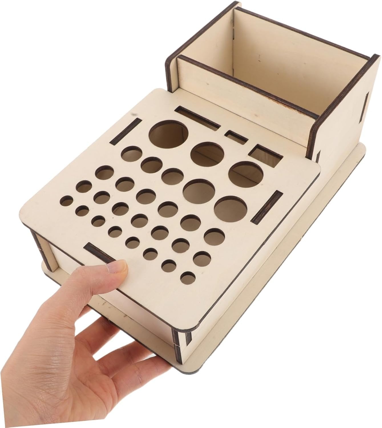 Generic Wooden PU Craft Tool Holder Efficient Organization for DIY Projects Versatile Storage Rack for Crafting Tools Unique Aesthetic Design Minimalist Style Workspace