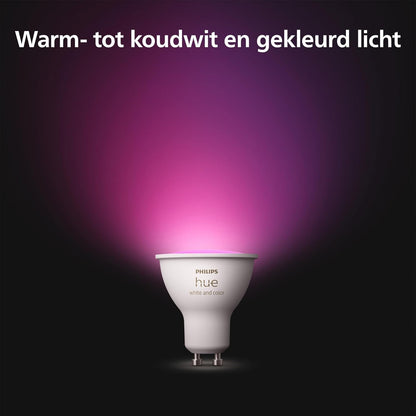 Philips Hue GU10 Smart Lamp, White and Coloured Light, 1 Pack, Bluetooth Compatible, Voice Control with Alexa, Apple Home and Google Assistant