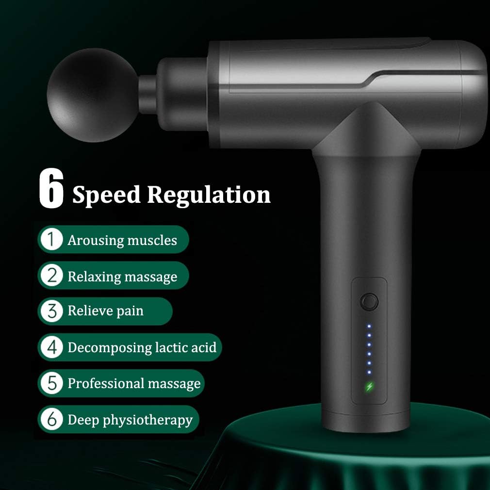 Deep Tissue Massage Gun, Electric Muscle Massager, Handheld Massager for Muscle Deep Relaxation (Black)
