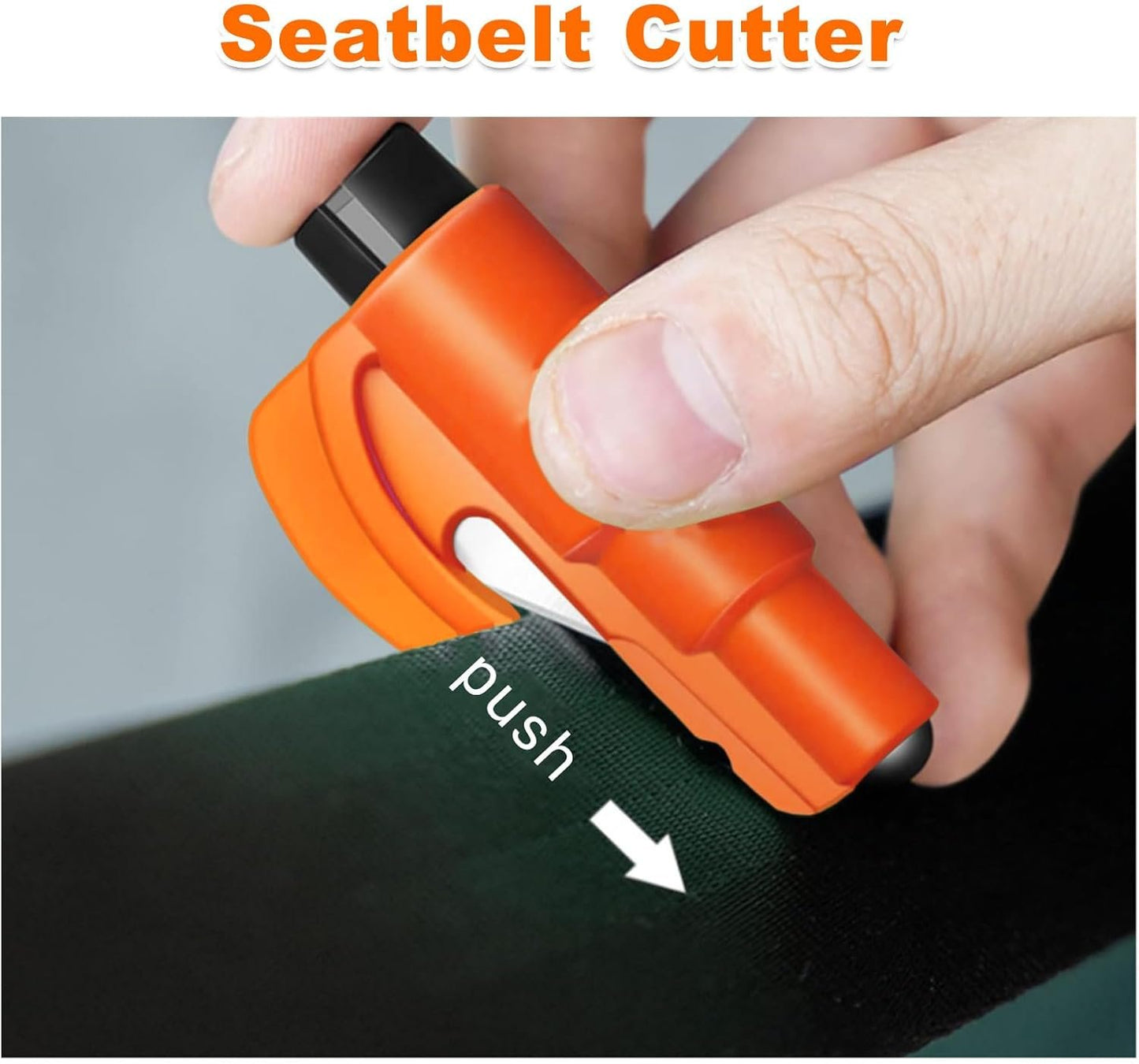8 Pcs Glass Breaker Seatbelt Cutter, 2-in-1 Car Escape Rescue Tool with Car Window Breaker and Seat Belt Cutter, Mini Hammer Emergency Rescue Tool Keychain