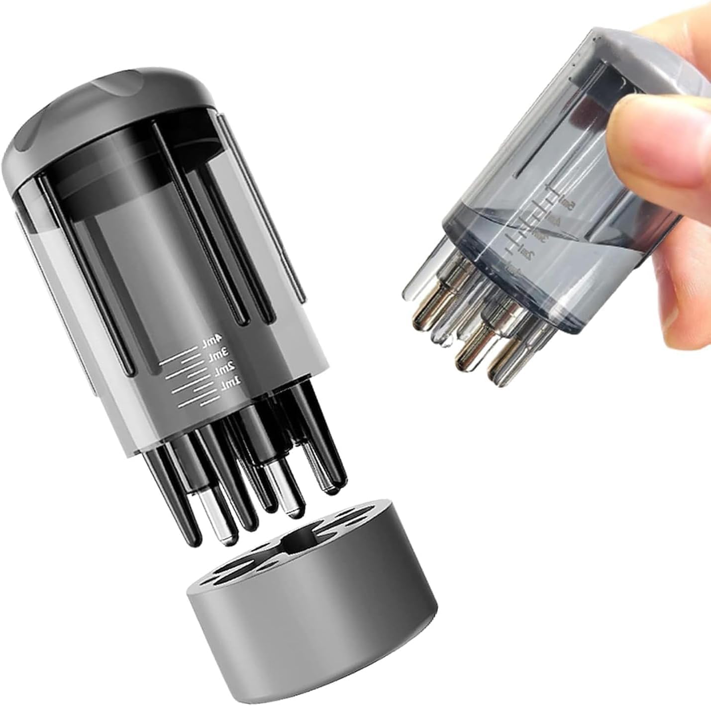 1Pc Hair Growth Care Hair Massager, Portable Hair Oil Applicator Bottle Scalp Massager,Scalp Applicator Comb, Oil Applicator Bottle, Hair Oil Applicator for Scalp Massager and Hair Growth Care,Grey