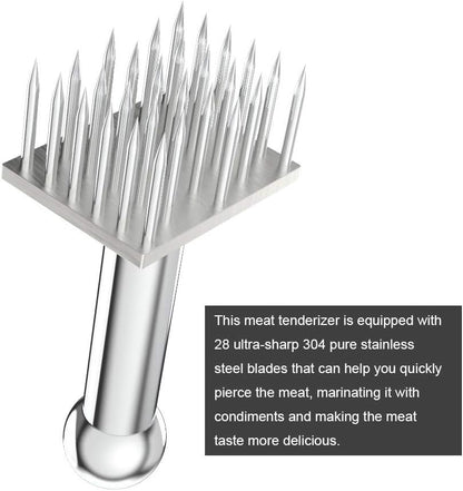 Kitchen Gadgets Heavy-Duty 28 Blades Stainless Steel Meat Tenderizer Needle Profession Kitchen Tools for Kitchen Cooking Tenderizing Beef,BBQ,Marinade,Steak and Poultry (28 Blades)