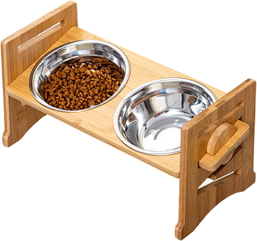 Ciotole rialzate per cani, ciotole per cani rialzate, portatili, regolabili, per animali domestici, per campeggio, interni ed esterni