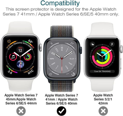 LK 6 Pack Screen Protector for Apple Watch Series SE/6/5/4/SE 2022 40mm, Apple Watch Series 9/8/7 41mm Screen Protector, Max Coverage, Bubble-Free, Anti-Scratch, iWatch 40mm Flexible TPU Clear Film