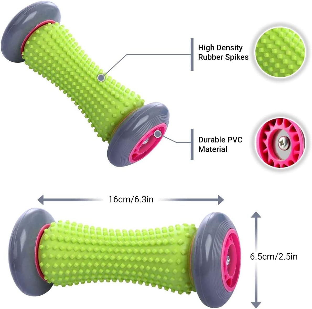 BEETIY Foot Massage Roller, Muscle Roller Stick for Plantar Fasciitis Muscle Roller Stick Perfect for Plantar Fasciitis Recovery, Wrists and Forearms Exercise, Arm Pain, Trigger Point