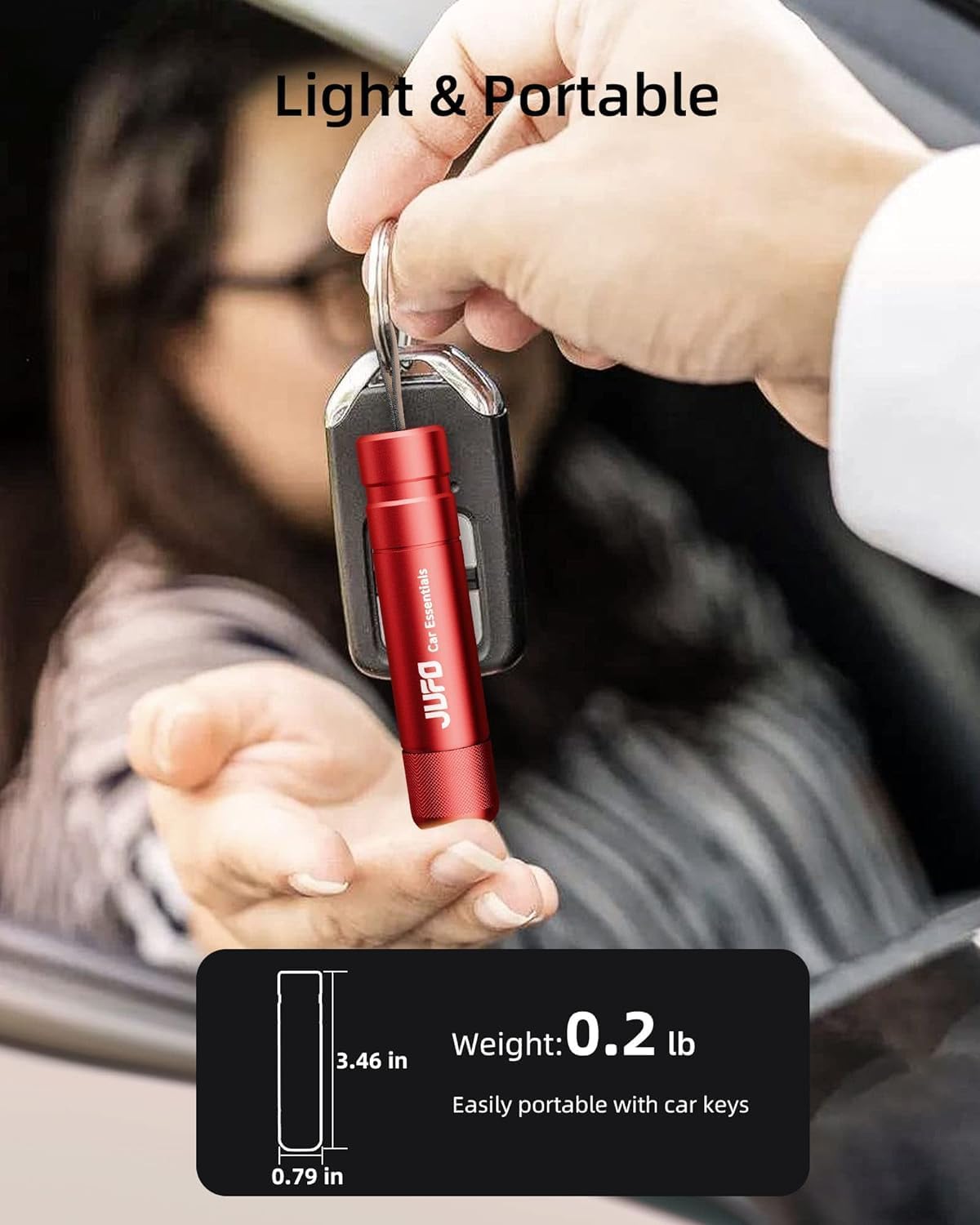JUFO 3 Pack Car Escape Tool with Seat Belt Cutter Quick Emergency Window Breaker Escape Safety Hammer (Red *2+Black)