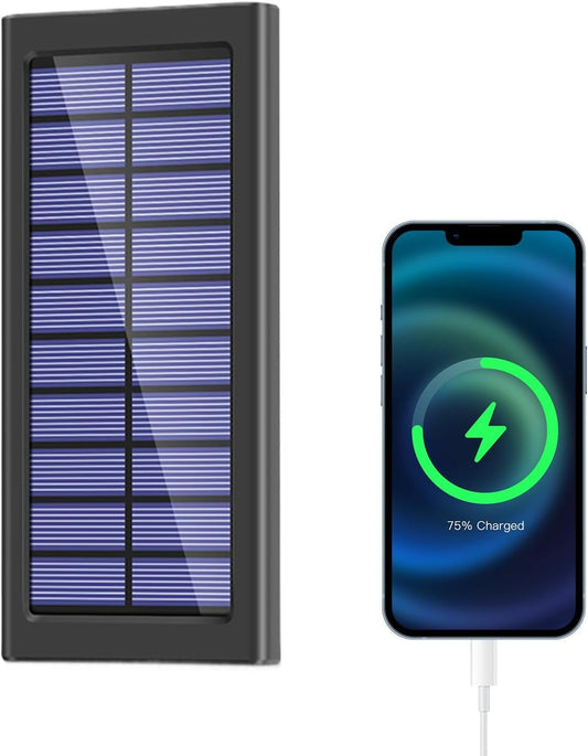 Solar Charger Power Bank, Mobile Phone Battery Pack, 10000mAh Portable Chargers, Lightweight External Power Supply, 5.59x2.64x0.63 Inches, for Outdoor Hiking Travel Camping Home