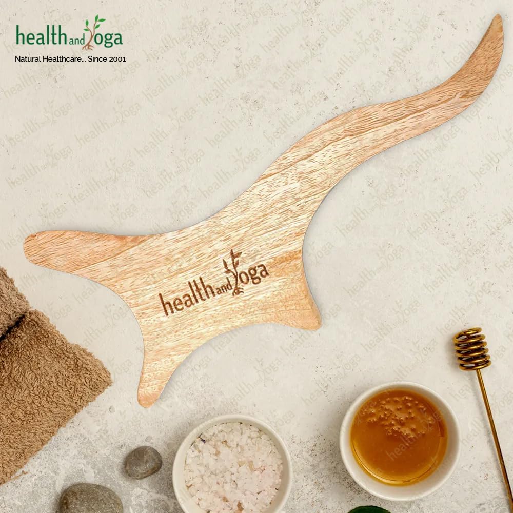 NatureSooth Wooden Gua Sha Massage Tool - Muscle Adhesions and Cellulite Treatment - Soft Tissue Repair and Scar Recovery - Full Body Pain and Stress Relief