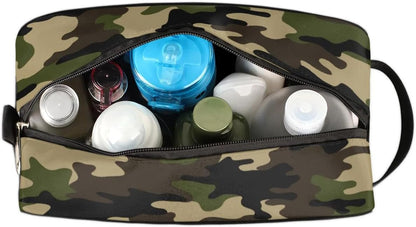 Camouflage Green Hanging Toiletry Bag,Travel Hygiene Kits for Boys Mens,Waterproof Makeup Carry-on Bags,Cosmetic Bag,TSA Approved Shave Dopp Kit for Toiletries Shower Bathroom Accessories Gifts,