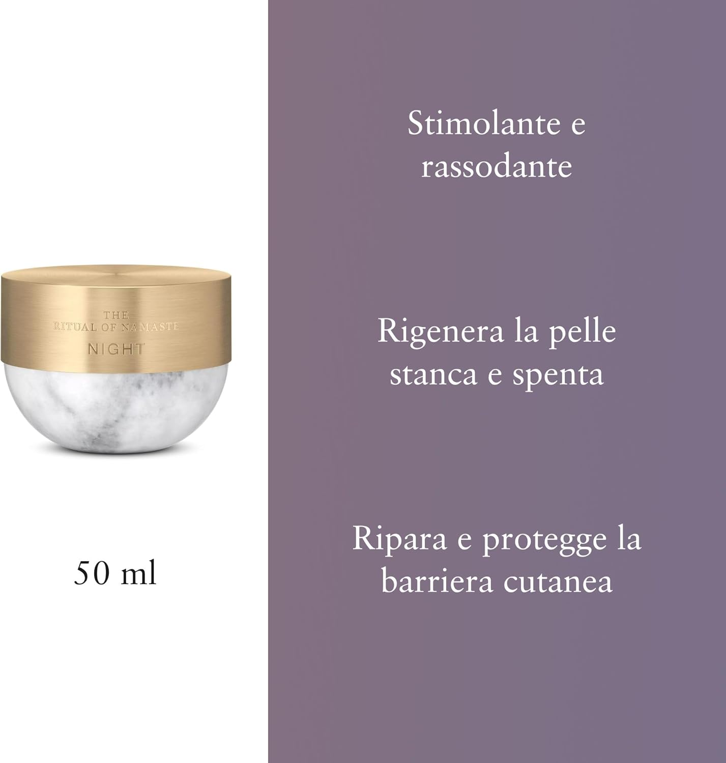 RITUALS The Ritual of Namaste Ageless Night Firming - Anti-Wrinkle with CICA Firming Complex, Moisturizing Repairs and Protects Skin Barrier - 50ml