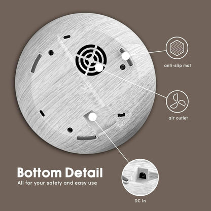 550ml Essential Oil Diffuser, Aromatherapy Ultrasonic Diffusers Fragrant Humidifier Vaporizer with Remote Control, Night Lights, Timer Auto Off, White Wood Grain