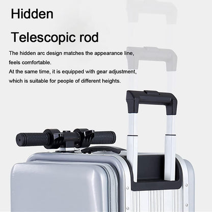 Carry On Luggage Electric Bicycle Luggage 20/24 Inch Luggage Security Anti-Theft Suitcase Smart Riding Boarding Large-Capacity Travel Luggage Lightweight