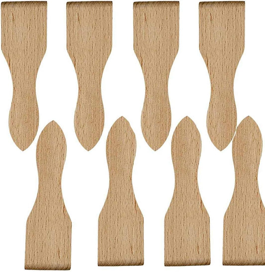 Wooden Raclette Spatula for Non-stick Pans | Baking Utensils Set | Kitchen Tools & Gadgets - Great Bakeware for Cooking (Set of 8)
