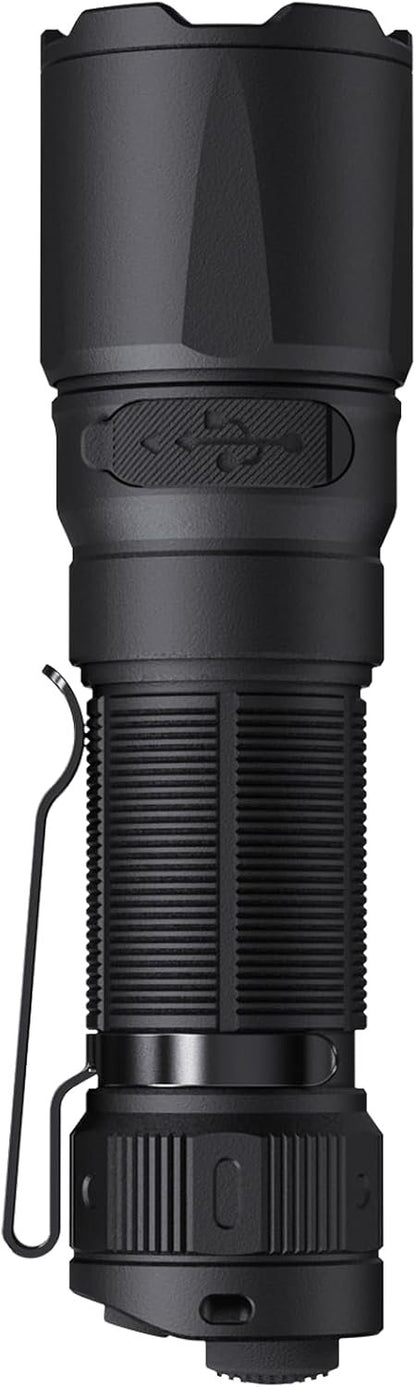 Fenix TK05R EDC Flashlight - LED Light Crafted Aluminum - Rechargeable Security Torch - Powerful Flashlight 1000 Lumens & Long Range - Waterproof LED Torch for Camping, Hiking & Emergency - Black