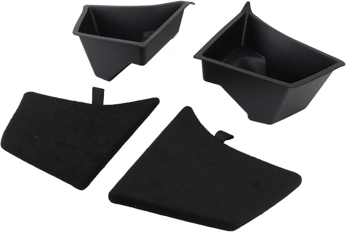 1 Pair Rear Trunk Side Organizer Left Right Dustproof Trunk Storage Bins with Lids Replacement for Tesla 2023‑2024 Efficiently Organize Your Trunk Space