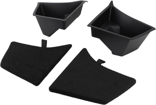1 Pair Rear Trunk Side Organizer Left Right Dustproof Trunk Storage Bins with Lids Replacement for Tesla 2023‑2024 Efficiently Organize Your Trunk Space