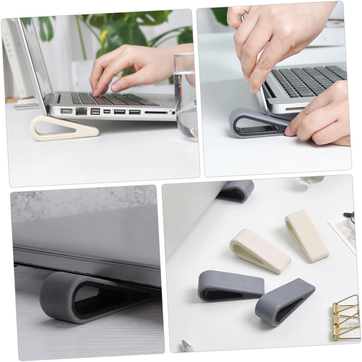 SWOOMEY 4pcs Laptop Computer Brackets Desk Heightening Support Cooling Pad Ergonomic Notebook Stand