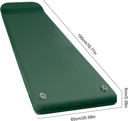 Inflatable Sleeping Pad, Soft Foam Camp Mattress, Built-in Pillow, Quick-Inflating Design, Lightweight Material, Ideal Use for Camping Gear for Travel, Beach, Home, Outdoor Rest