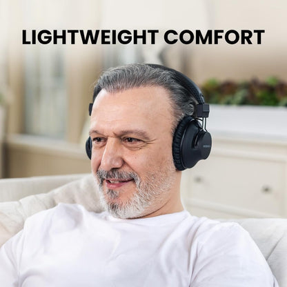 Avantree HT5009 Plus – Wireless TV Headphones for Watching with Transmitter & Charging Dock, Pass-Through, Bluetooth 5.3, Clear Voice Mode for Seniors, 50hr Playtime
