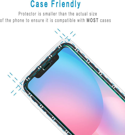 [2-Pack] HPTech Screen Protector Compatible for iPhone 11 and iPhone XR Tempered Glass 6.1-inch, Case Friendly, Anti-Scratch