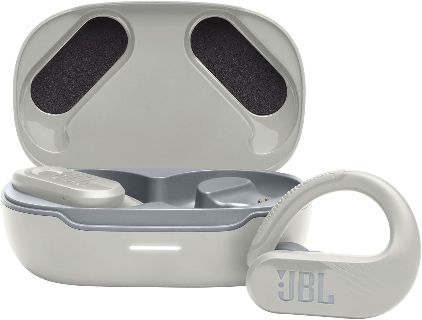 JBL Endurance Peak 3 - True Wireless Active Earbuds with Ear Hook Enhancer, IP68 Dust and Water Proof, Up to 50 Hours of Battery Life - White