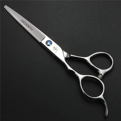 JIESENYU Japan 440c 6-inch Professional Left-Handed Hair Scissors - Silver