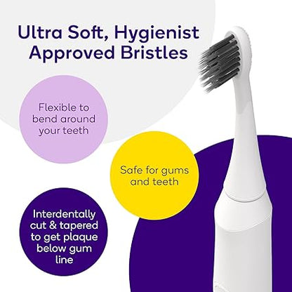BURST Original Sonic Electric Toothbrush for Adults (Black) | Soft Bristle Deep Clean Stain & Plaque Removal | 3 Modes: Teeth Whitening, Sensitive & Massage