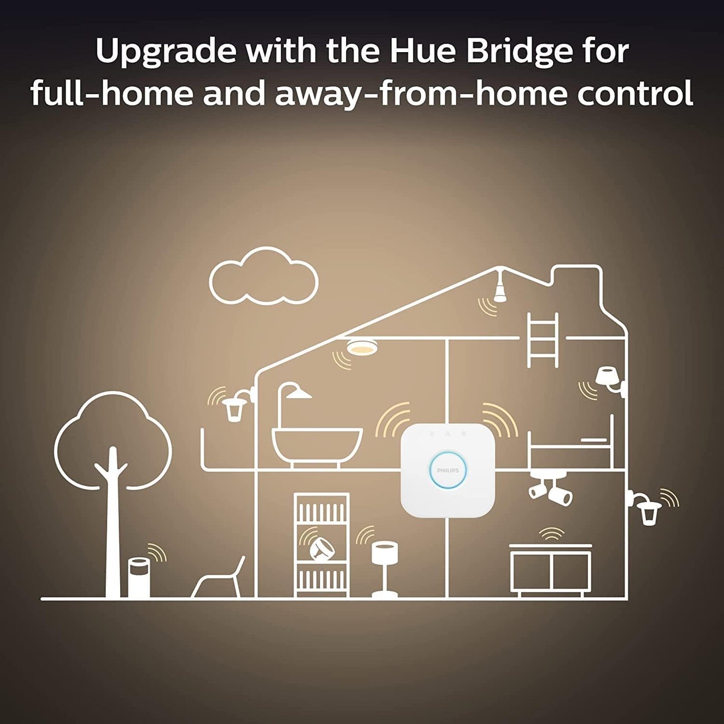 Philips Hue White Ambiance Enrave, Plafoniera Smart, Media, con Bluetooth, 19.2 W, Telecomando Dimmer Switch Inlcuso, Nero