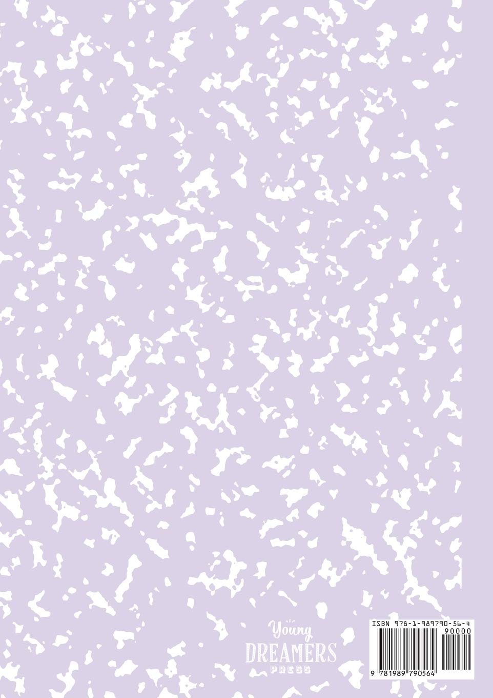 Marble Notebook A4: Lilac Purple College Ruled Journal: 2