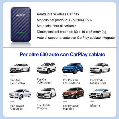 Carlinkit 4.0 Apple CarPlay and Android Auto Wireless Adapter 2 in 1 for CarPlay Wired Car Model Year: 2016-2023, Plug & Play, Support Online Update/Messages/Maps/Music...