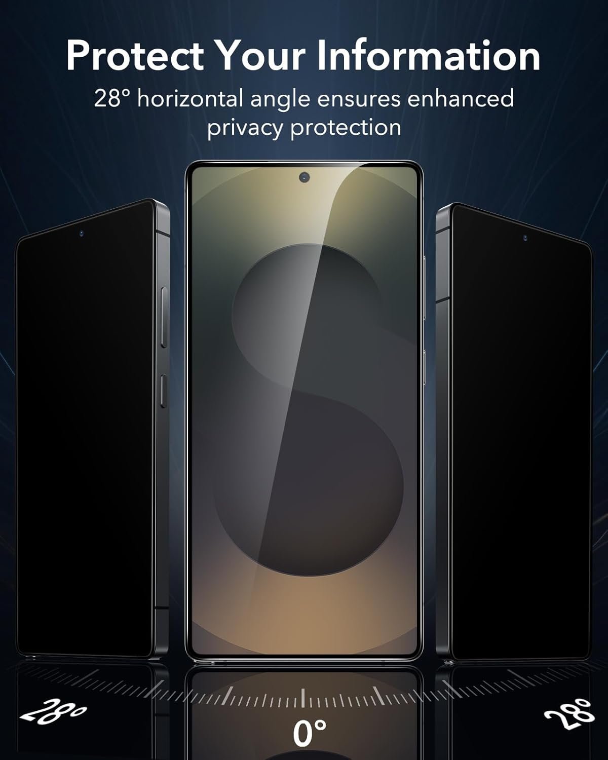 ESR 3 Pack for Samsung Galaxy S25 Ultra Privacy Screen Protector, 9H+ Hardness Tempered Glass with Easy Installation, Auto Dust-Elimination Tool for Galaxy S25 Ultra [6.9”], Anti-Spy